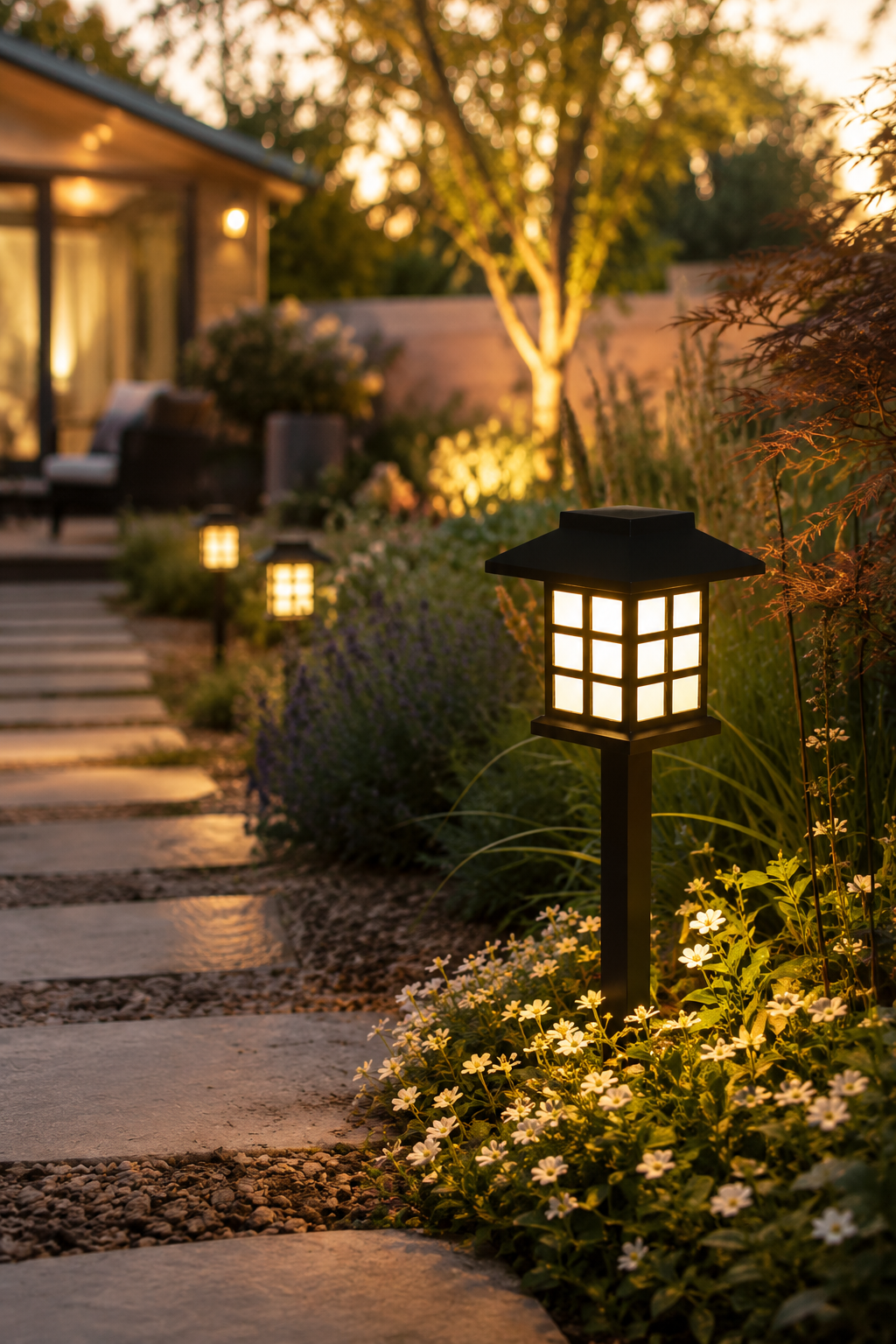 2-Pack Solar Garden Lantern